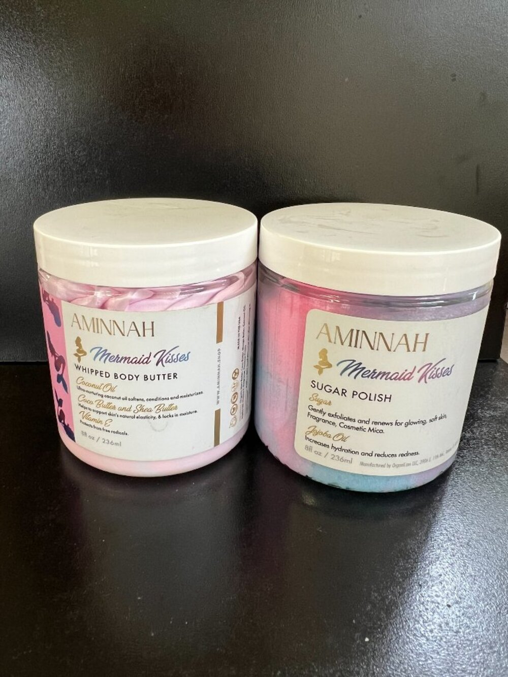 Aminnah 2 piece set Mermaid Kisses Sugar Polish and Whipped Body Butter